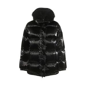몽클레어 하나우 후드 패딩 유광 블랙 여성 1A00106 53A3H 999
