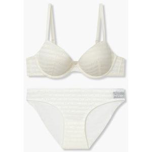 [엠포리오 아르마니 언더웨어]올오버 로고 매쉬 푸쉬업브라,팬티세트(0824185503-0824111503)