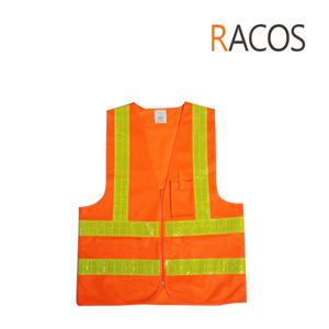 라코스 RC-305-2 신호수 천 조끼 주황 천 형광색 반사띠