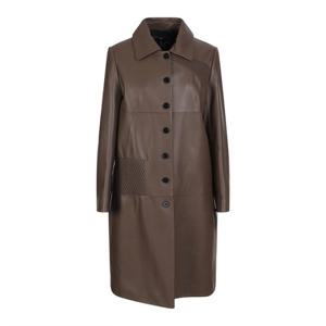 [막스까르띠지오][리얼램스킨] 양가죽 엠보디테일 롱자켓