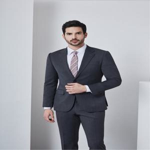 [맨잇슈트][맨잇슈트&젠]F/W 그레이멜란지 슬림핏울혼방 양방향 스트레치정장(ZSED01-152)