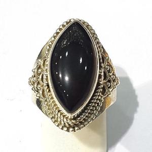 [블루케이] 블랙오닉스 원석 반지240112-11탄생석실버