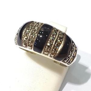 [블루케이] 블랙오닉스 원석 반지240112-14탄생석실버