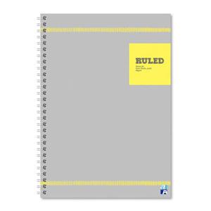 사무용품 더블에이 포인트라인 룰드 스프링노트 B5 그레이 좌철