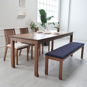 에보니아 미노 6인 식탁세트(의자3+벤치1)