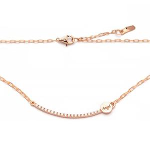 [비앤비골드] 14K 엔젤 자물쇠 큐빅 스틱 체인 목걸이 JNN40142