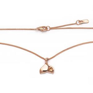 [비앤비골드] 14K 샴페인 통통 고래꼬리 체인 목걸이 JNN40143