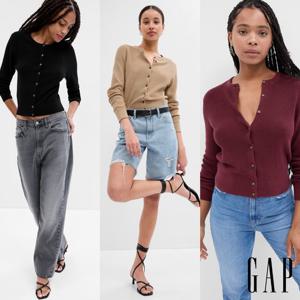 갭 GAP 629031 여자 골지 크루넥 가디건