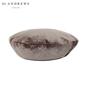 [세인트앤드류스] 여성 별 심볼 로고 벨벳 베레모 821B3CP660_BR