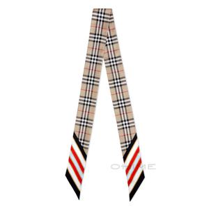 버버리스카프 스키니 실크 체크 프린트 80720721 아카이브베이지