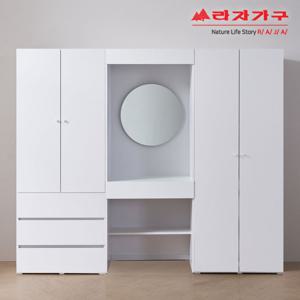라자가구 비바 키큰 모노 2400 옷장세트 화장대형 LJY309