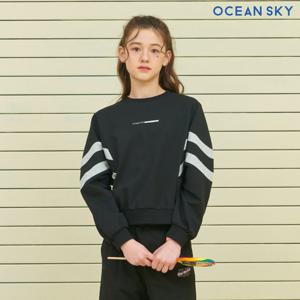 [오션스카이] 여아 절개 배색 가오리 맨투맨 티셔츠-DAJG5155B03