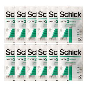 (12세트) 쉬크 이그젝타2 센서티브 휴대용면도기 10개입