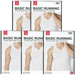 TRY순면튜브원단베이직민소매남런닝5매TMRSB01_TMRS00A