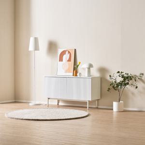 [파로마 본사] [착불] 포인 화이트 템바보드 거실장 1200