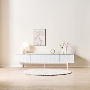 [파로마 본사] [착불] 포인 화이트 템바보드 거실장 2000