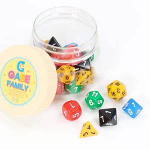 (가베가족)KS5015 다면체 주사위 30개세트(6종/30개)