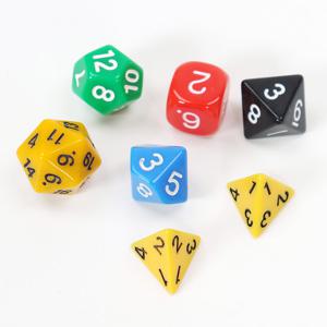 (가베가족)KS5016 큰솔스토밍 다면체 주사위 7개세트