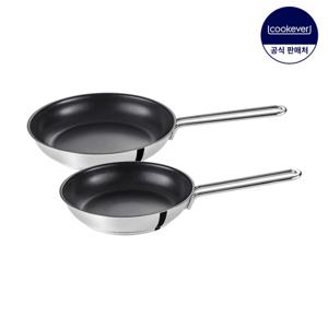 쿡에버 SS이코노미 인덕션 코팅 프라이팬 2종 세트 (팬20+24)