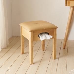 [데코라인] 체니 원목 화장대 수납 의자