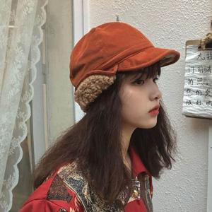 여성모자 캡모자 방한 겨울 군밤모자 귀도리 뽀글이