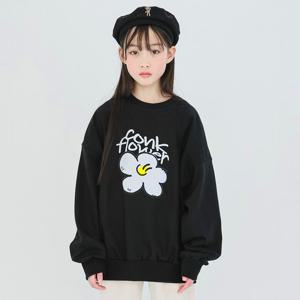 [제니]제니 JN 콘플라워 맨투맨 봄 가을 여아 주니어 오버핏 쮸리 긴팔 티셔츠