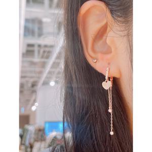 미니골드 14k 하트 태슬 귀걸이 EGRM4055