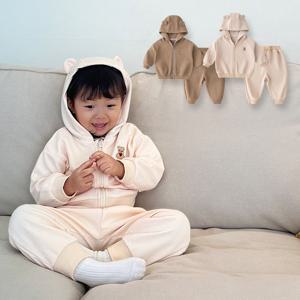 [엠케이] 쿠키베어 유아동 곰돌이 후드집업 상하세트 205329