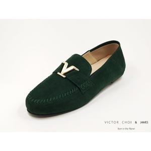 (VICTOR CHOI & james) W22P501 스웨이드 수제콜프 로퍼 그린