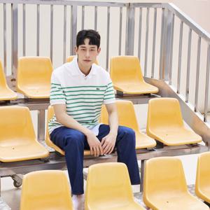 [라코스테 공식]남성 오픈카라 마린 스트라이프 폴로 PH286E-54G