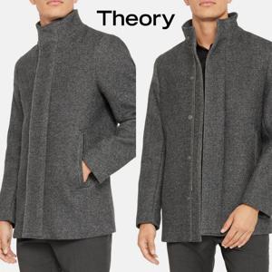 띠어리 theory L071423R 남자 울 혼방 트윌 스탠드 칼라 코트