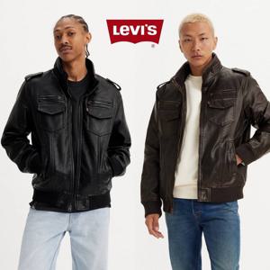 리바이스 594920176 남자 인조 가죽 AVIATOR 봄버 자켓