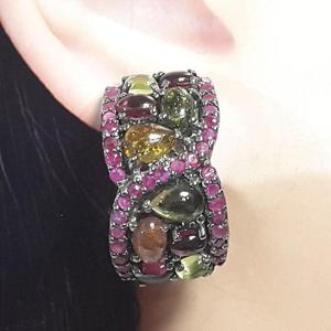 [블루케이] 토르말린 토르마린 원석 귀걸이240205-15