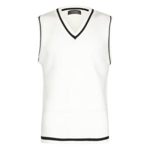 [파파브로]남자 간절기 V넥 배색 니트 조끼 SO-VEW-Q015-아이보