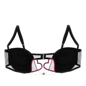 넨시 도자카 하트 브라 NDSS23LIN001 BLKFCS