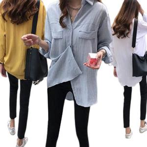 호피블라우스 베이직한 디자인 컬러 여자 외출 기본 셔츠 블라우