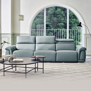 [다우닝] 시네마 4인 전동 리클라이너 전체 통가죽 소파(한쪽)