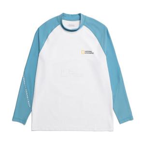 내셔널지오그래픽 N232MRG630 남성 배색 오버핏 래쉬가드 G MINT