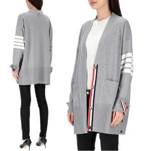 [톰브라운] 사선 FKC402A Y1002 055 울 브이넥 롱 가디건