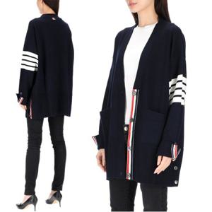 [톰브라운] 사선 FKC402A Y1002 415 울 브이넥 롱 가디건