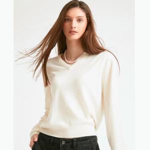 후아유 WHKAD3831F 여성 하이게이지 V넥 풀오버