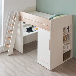 폴라 책상수납 벙커이층침대 풀세트 사다리형 본넬매트포함행사