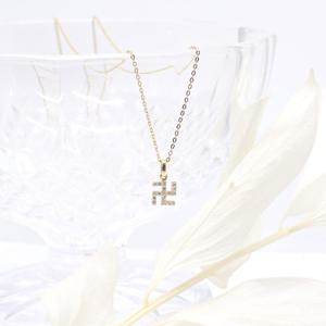 오팔하우스 14k 만자 큐빅 목걸이 OPDJN7294