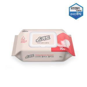 스카트 캡형 물티슈 소프트플러스 70매 저자극 물티슈 4240010