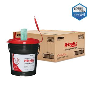 와이프올 크리닝타올즈 75매 x 6버켓 산업용 와이퍼 42703