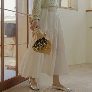 [저스트원] 컴팩트 바스락소재 캉캉스커트