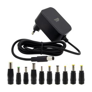 HDTOP DC 12V2A CCTV 어댑터 2.1x5.5 1.5M 10종젠더 HT-AD136