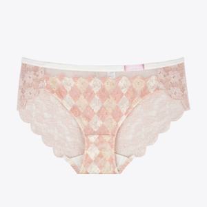 [예스]LOVE IS HERE 아가일 체크 피치 레이스 팬티 YSWPA105