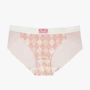 [예스]LOVE IS HERE 아가일 체크 피치 헴팬티 YSWPA106