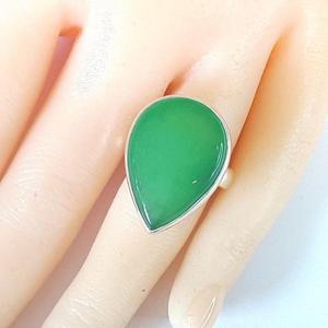 [블루케이] 비취 그린칼세도니 원석반지240306-19실버